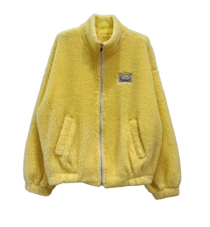 Yellow zip up Fleece-Jackets & Coats-LNH Edit