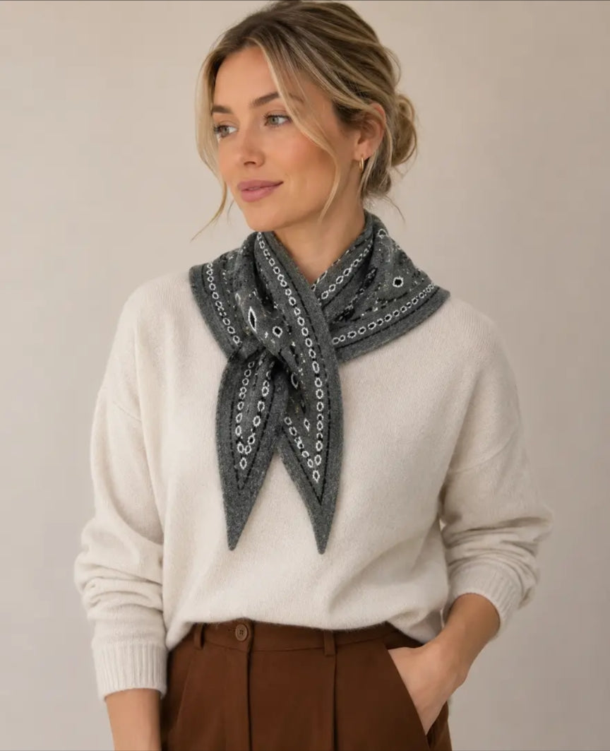 Grey Triangular Scarf