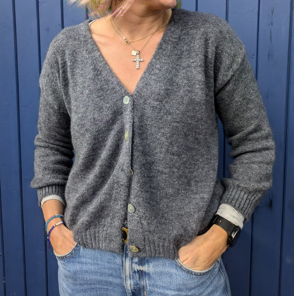 Alpaca Knitted Cardigan-Jackets & Coats-LNH Edit