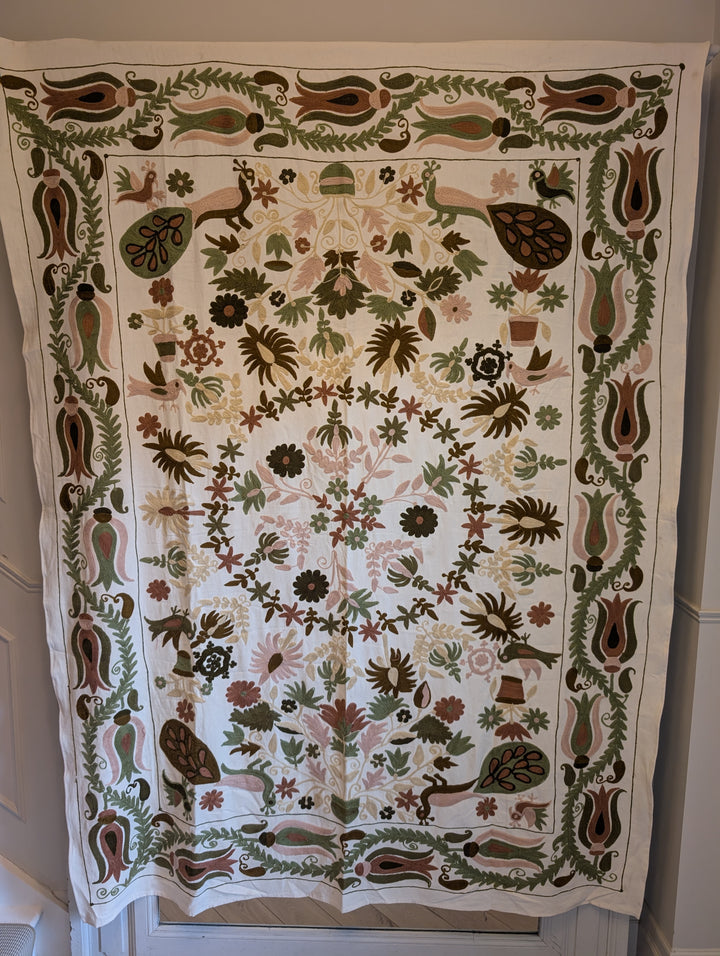 Suzani 010, Earthy Peacock