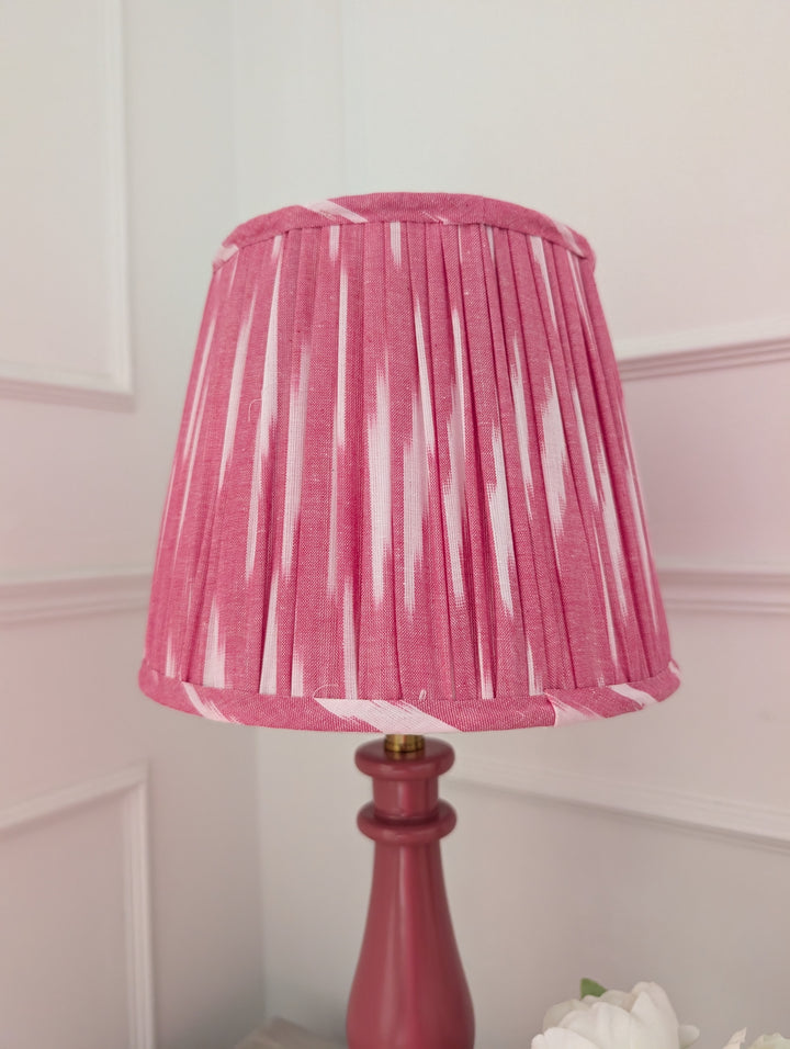 Pink Ikat Pleated Lampshade-Lampshades-LNH Edit