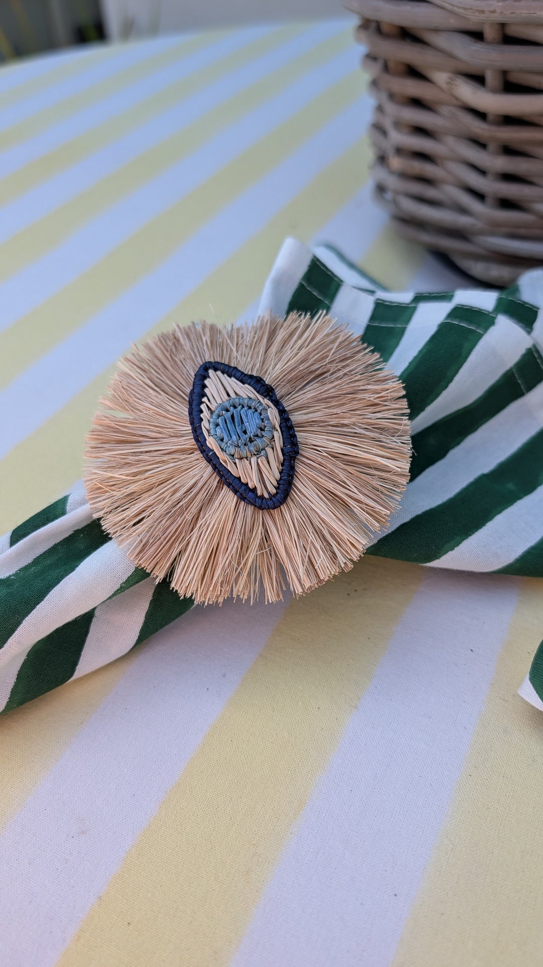 Evil Eye Napkin Ring Blue