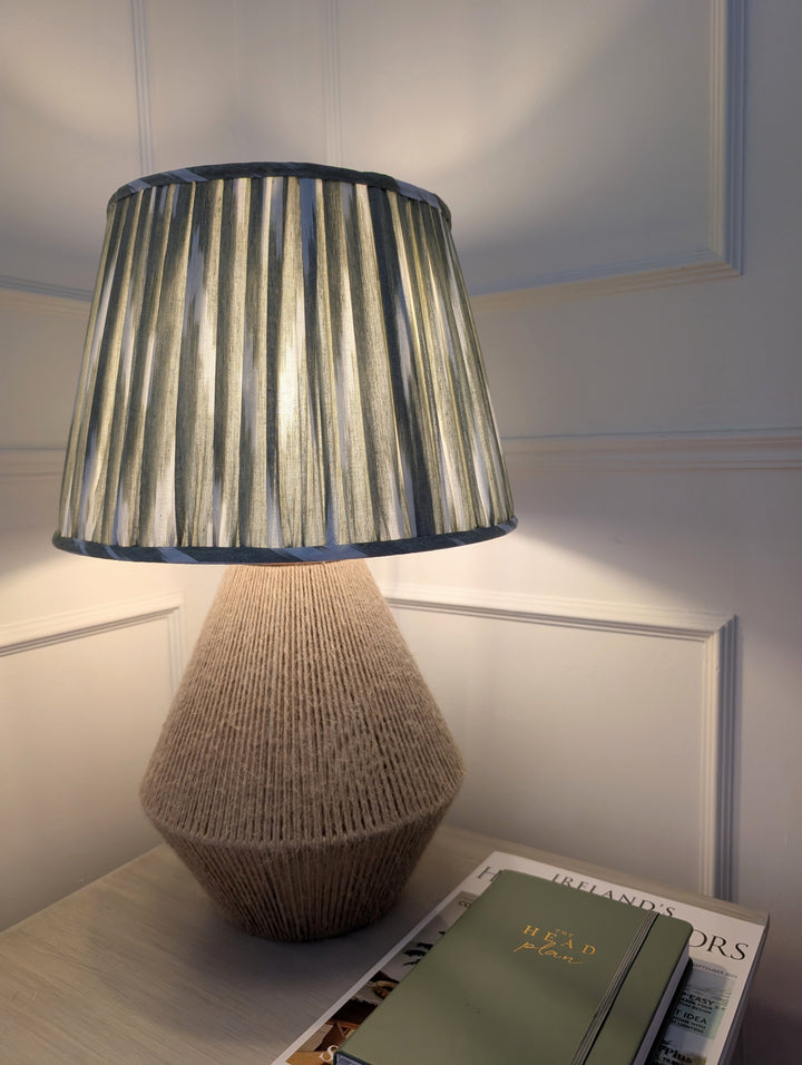 Green Ikat Pleated Lampshade-Lampshades-LNH Edit