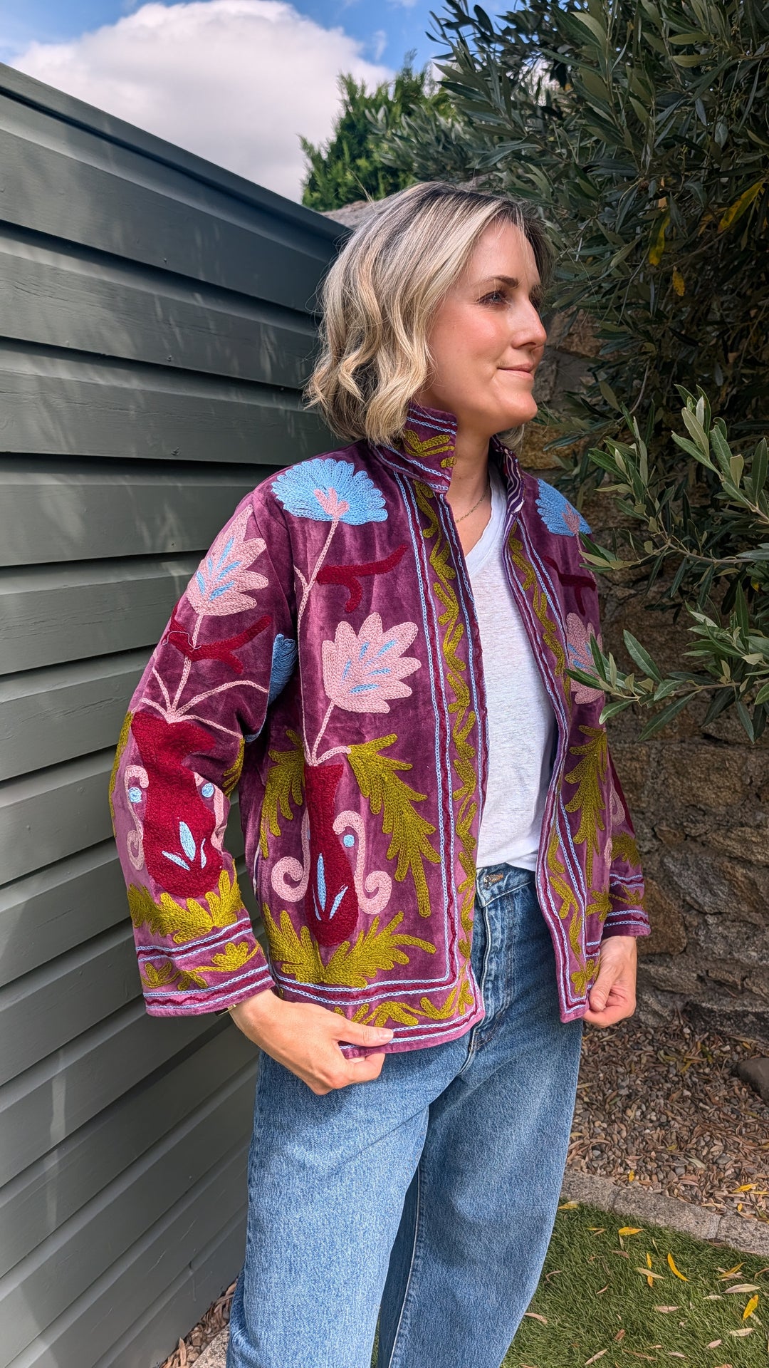 Embroidered Velvet Suzani Jacket | No. 074