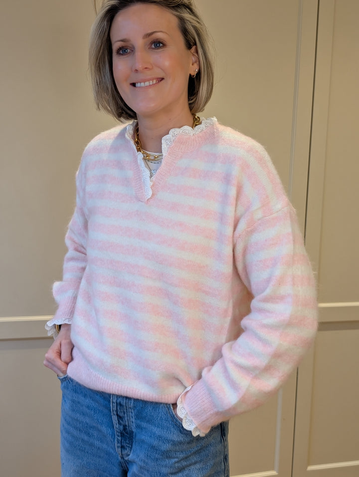 Stripe Super Soft Sweater-Jackets & Coats-LNH Edit