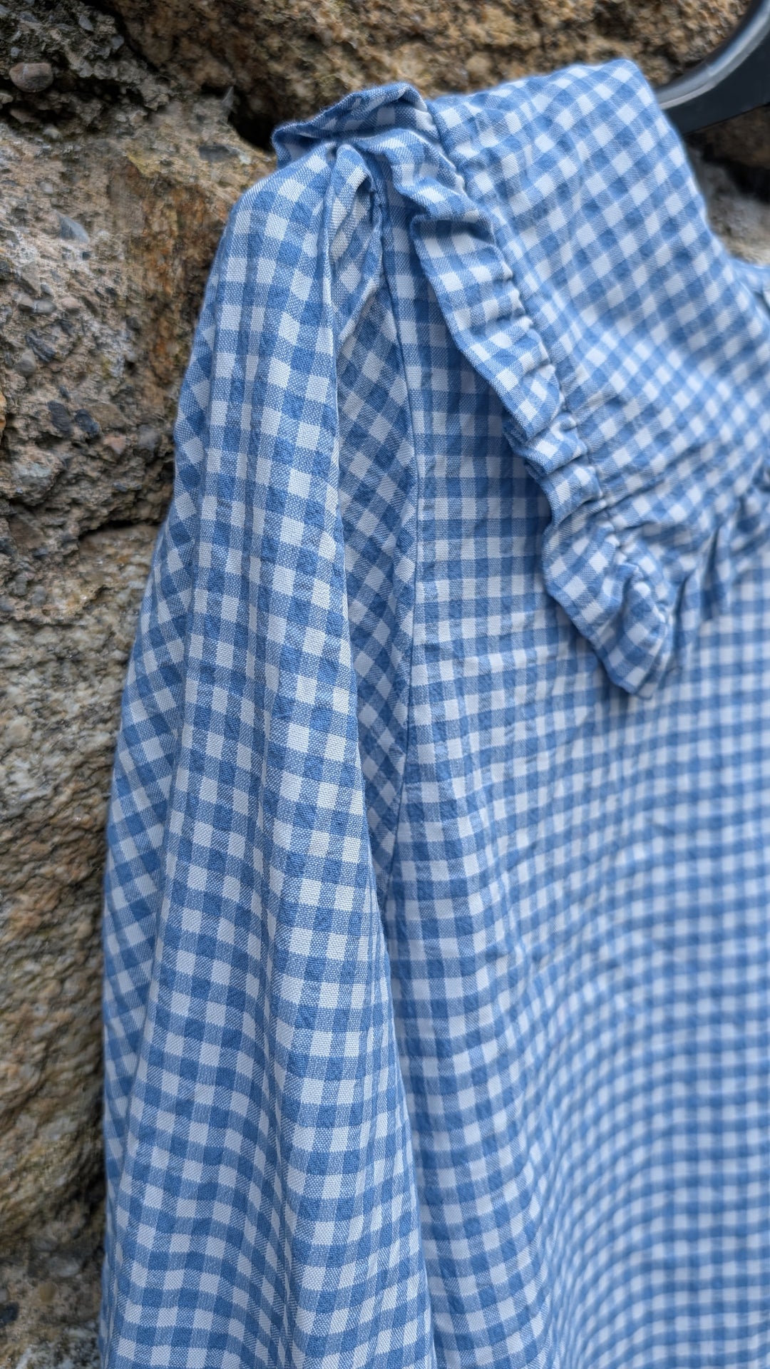 Blue gingham Blouse-Shirts & Tops-LNH Edit