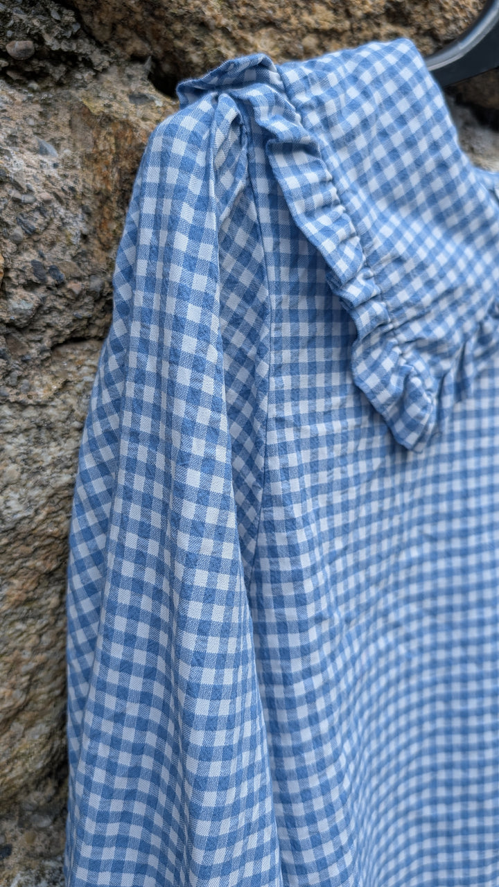 Blue gingham Blouse-Shirts & Tops-LNH Edit