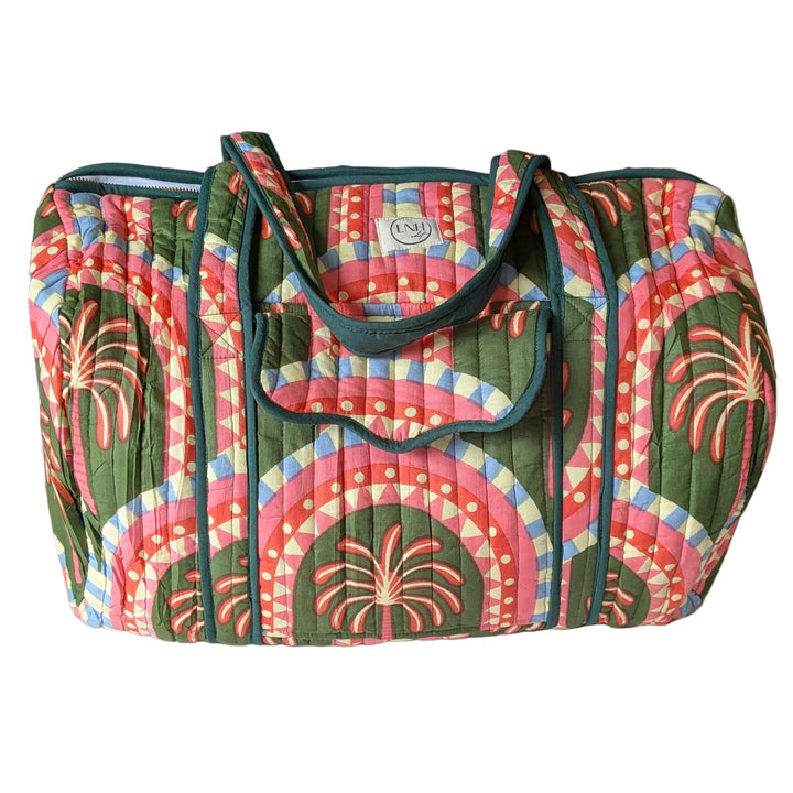 Green/Pink Large Duffle Bag