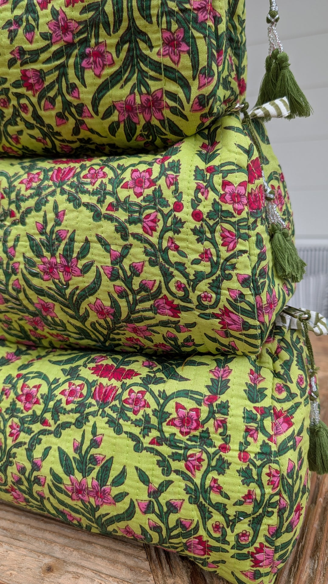 Judy Lime Cosmetic Bag- Set of 3