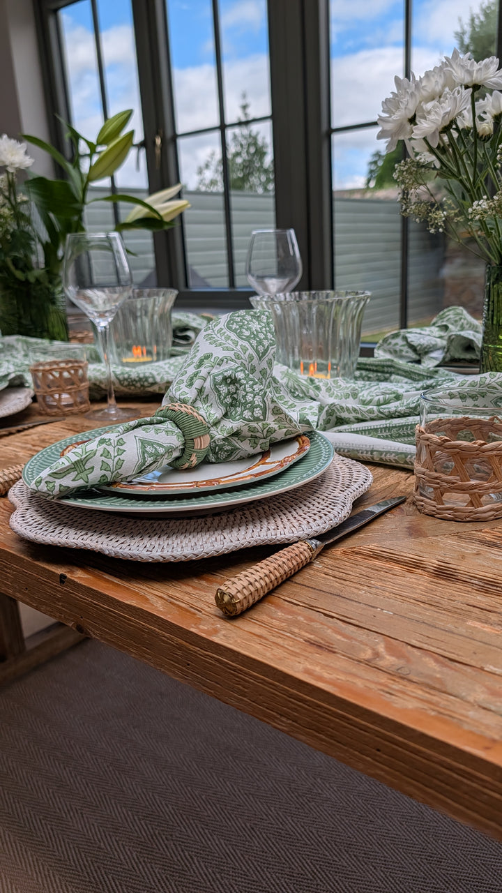 Trellis Green Rectangular Tablecloth