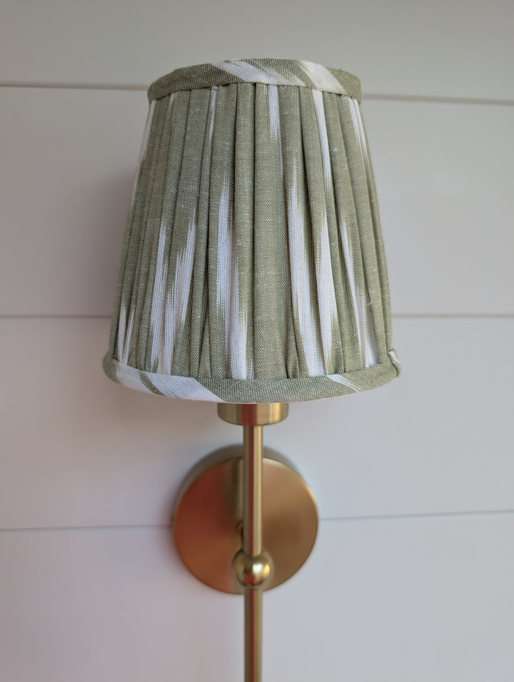 Green Ikat Pleated Lampshade-Lampshades-LNH Edit