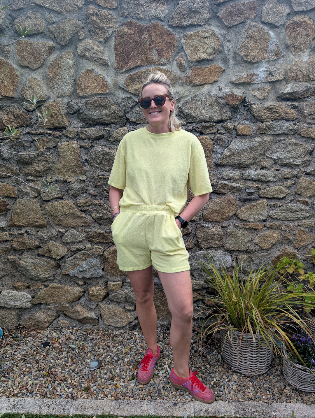 Yellow Towelling Set