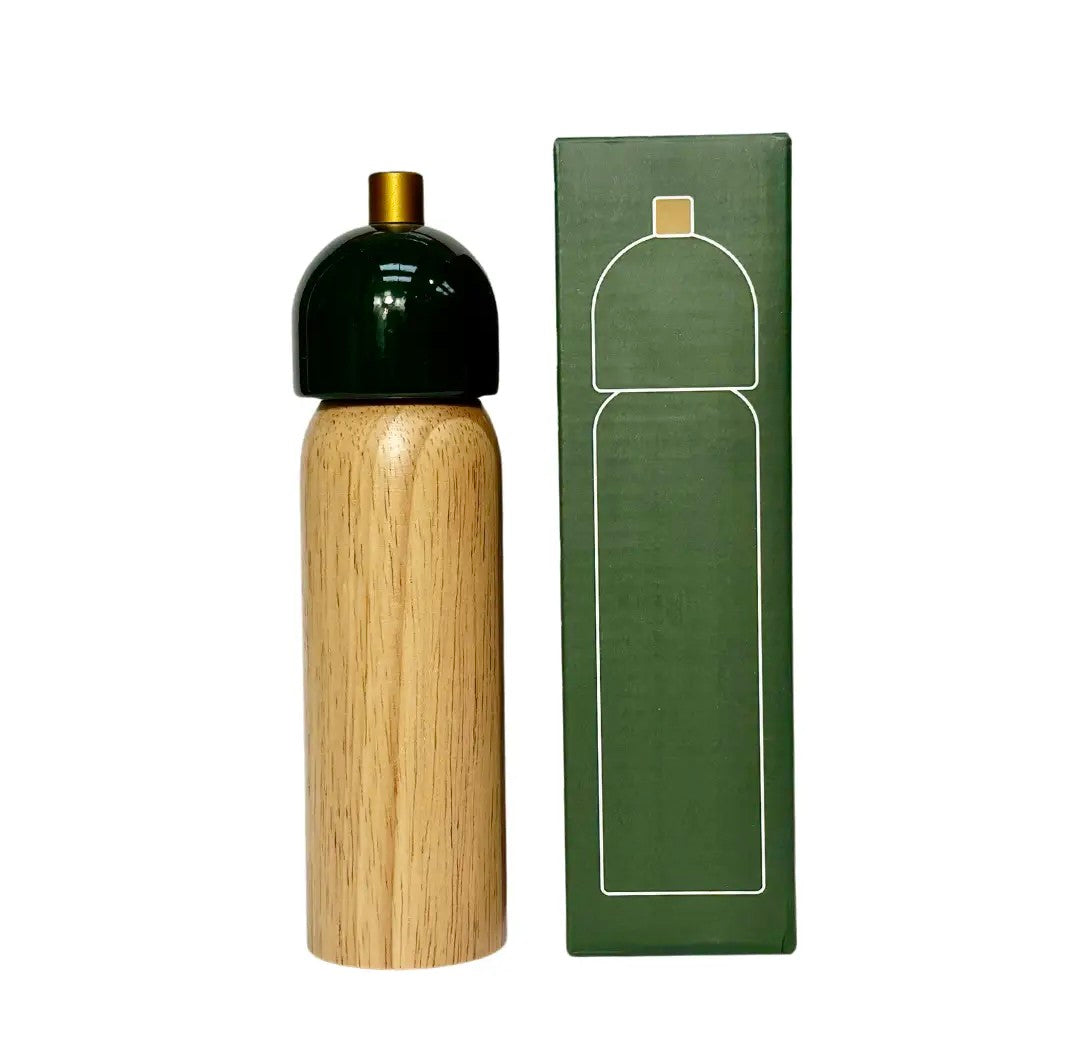 Salt/Pepper Grinder green and gold (Medium)
