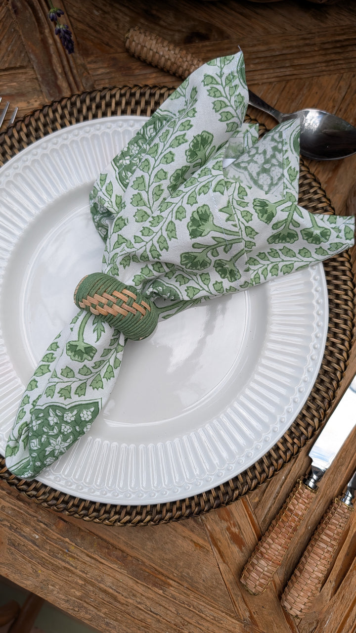 Green Trellis Napkin, Set of 4