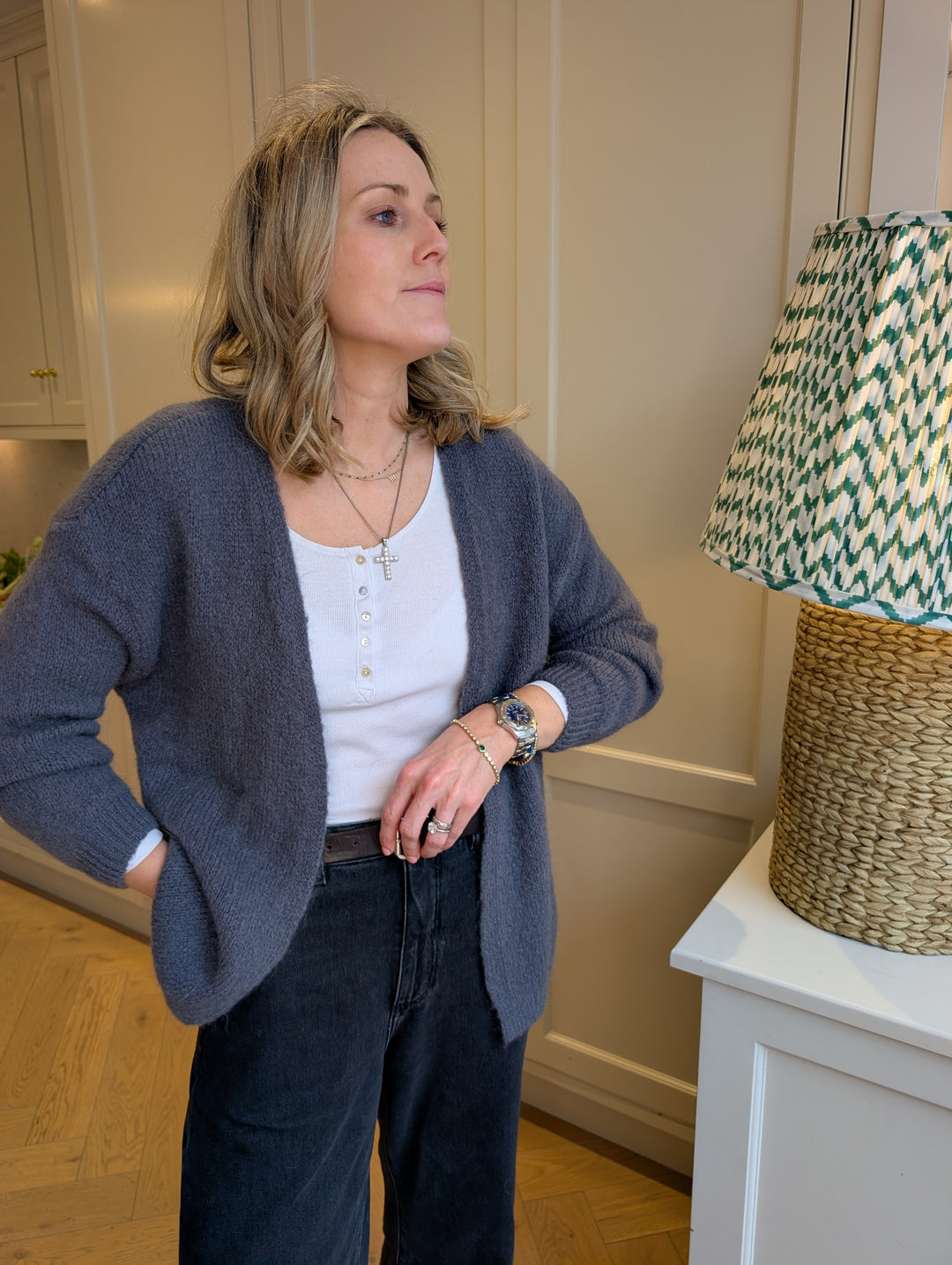 Grey Oversized cardigan