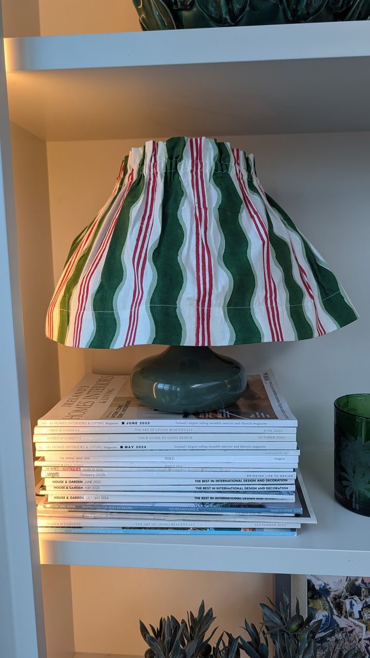 Large Candy Cane Wave Lampshade Cover