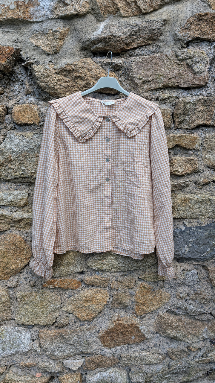 Beige gingham Blouse
