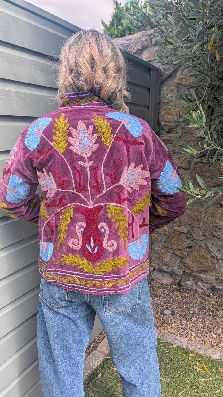 Embroidered Velvet Suzani Jacket | No. 074