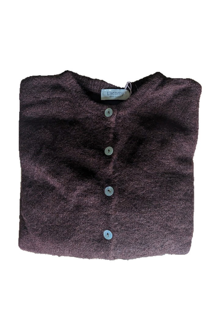 Round neck Alpaca Knitted Cardigan (pink on pre order)