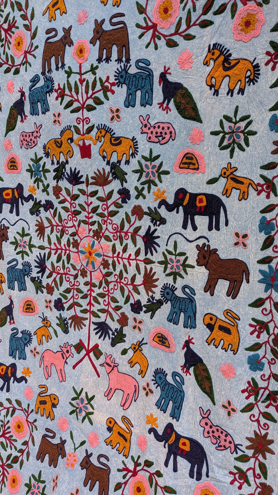 Suzani 063, Animal Blue