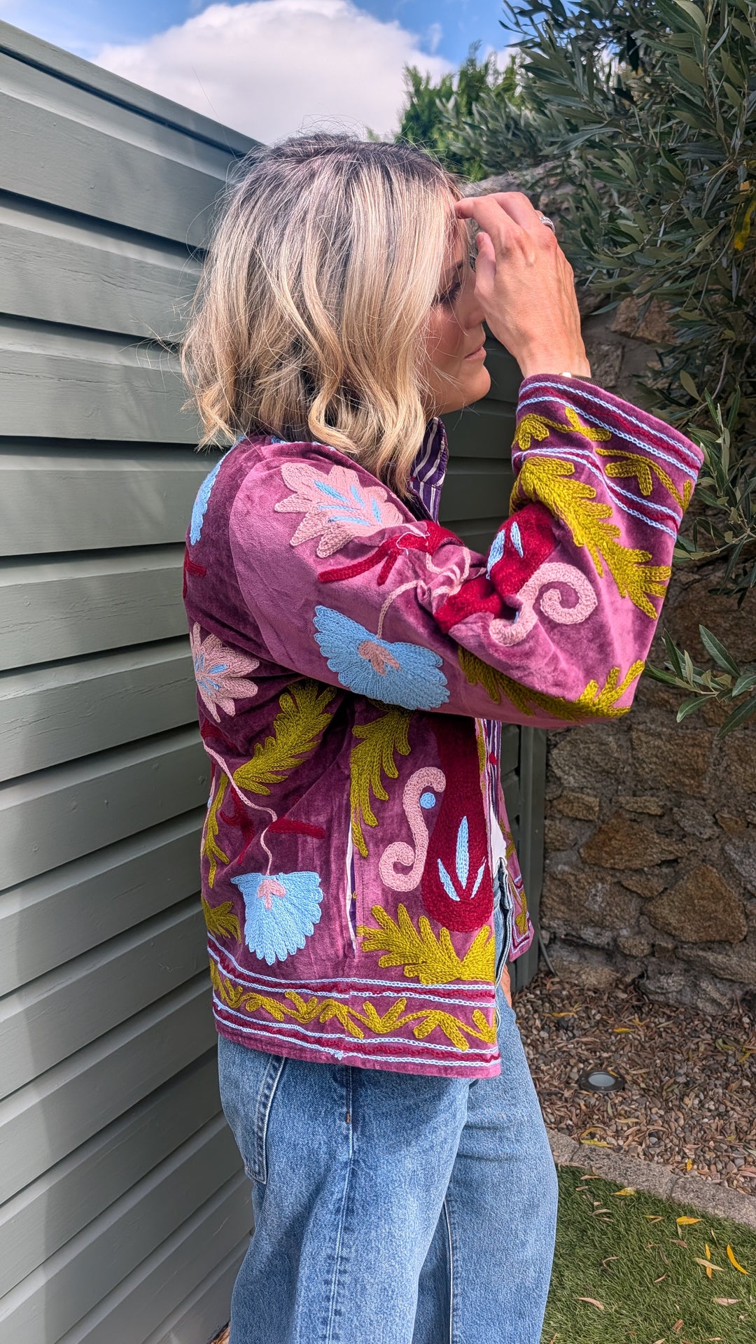 Embroidered Velvet Suzani Jacket | No. 074