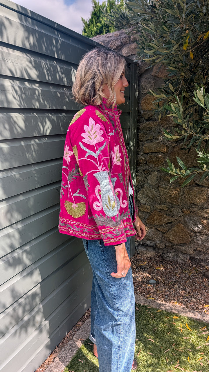 Embroidered Velvet Suzani Jacket | No. 072
