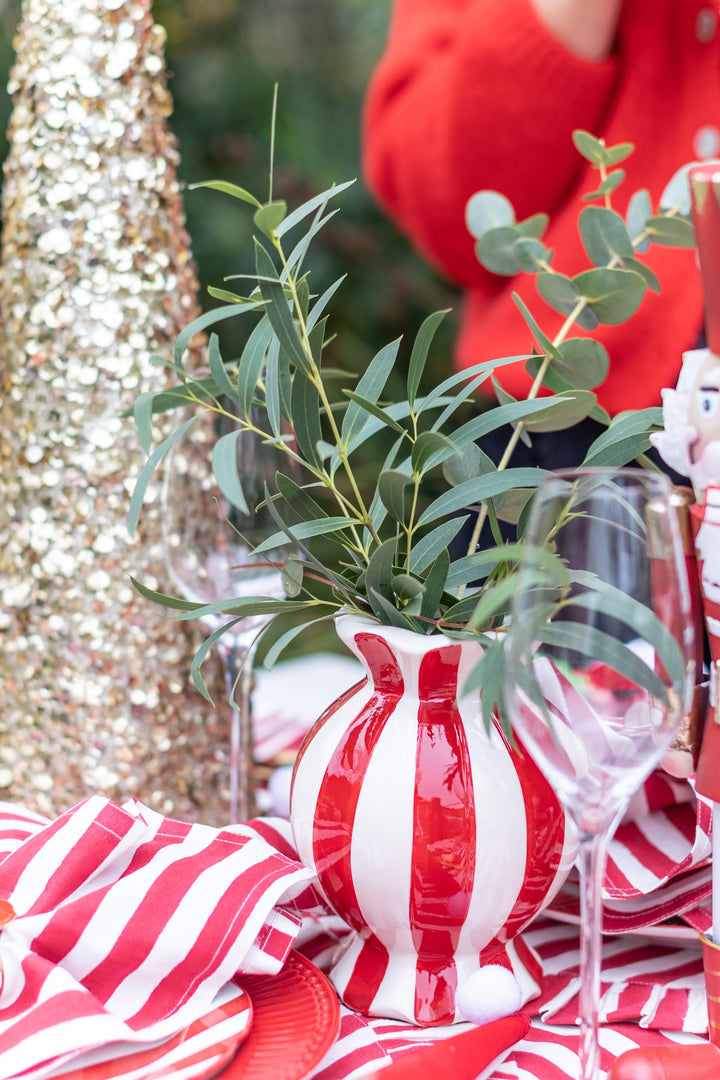 Bonbon Vase – Red & White Stripe