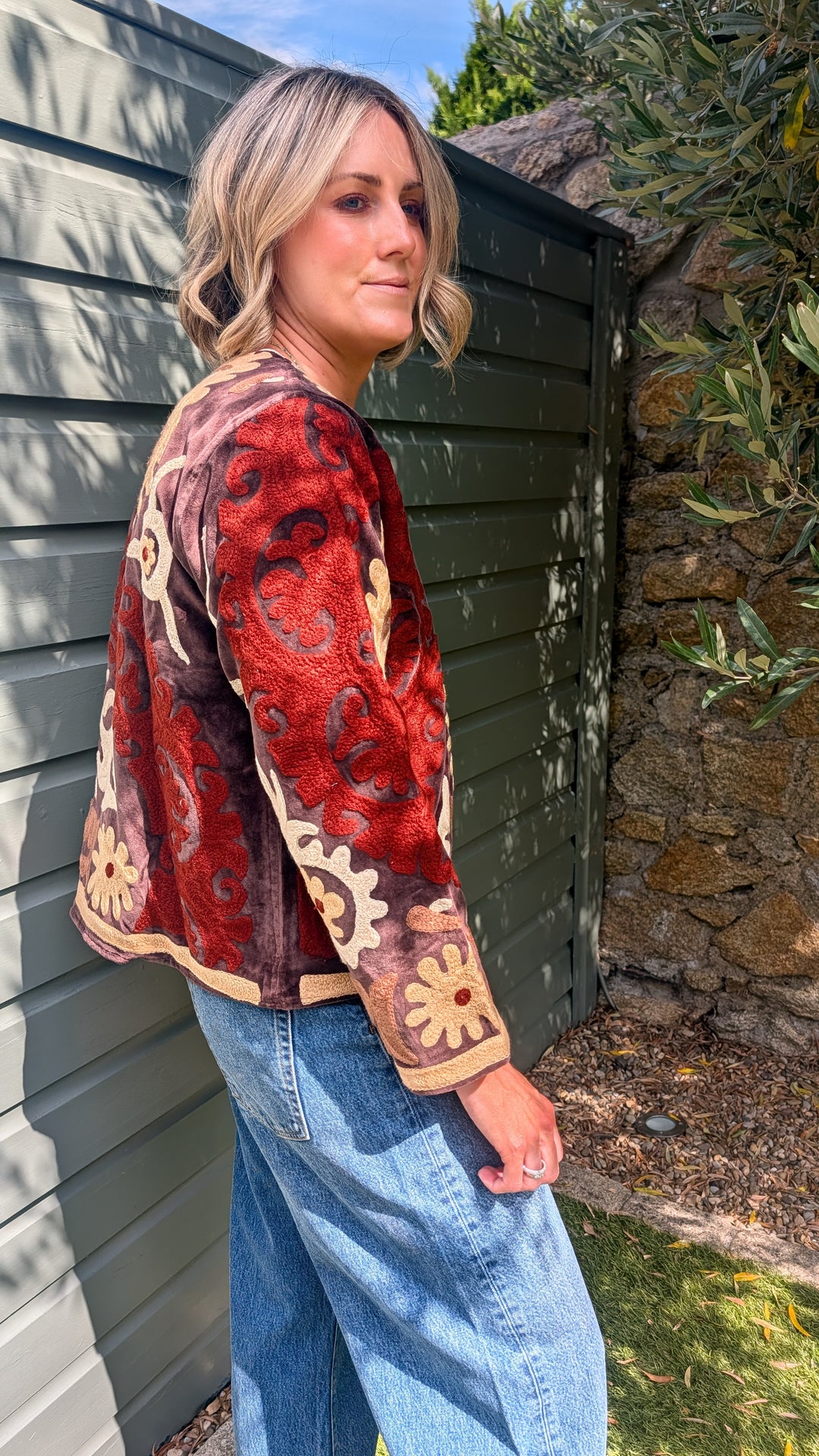 Embroidered Velvet Suzani Jacket | No. 065