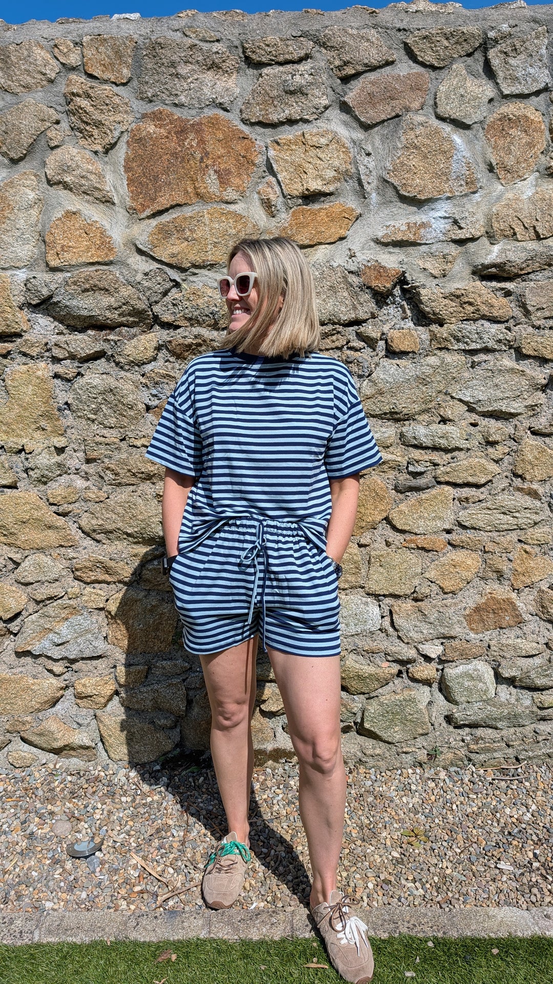 Blue Stripe T Shirt Set--LNH Edit