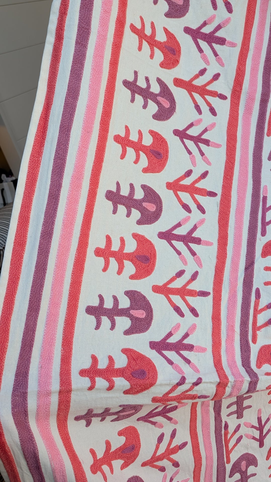 Suzani 058, Petal Pink-throw-LNH Edit