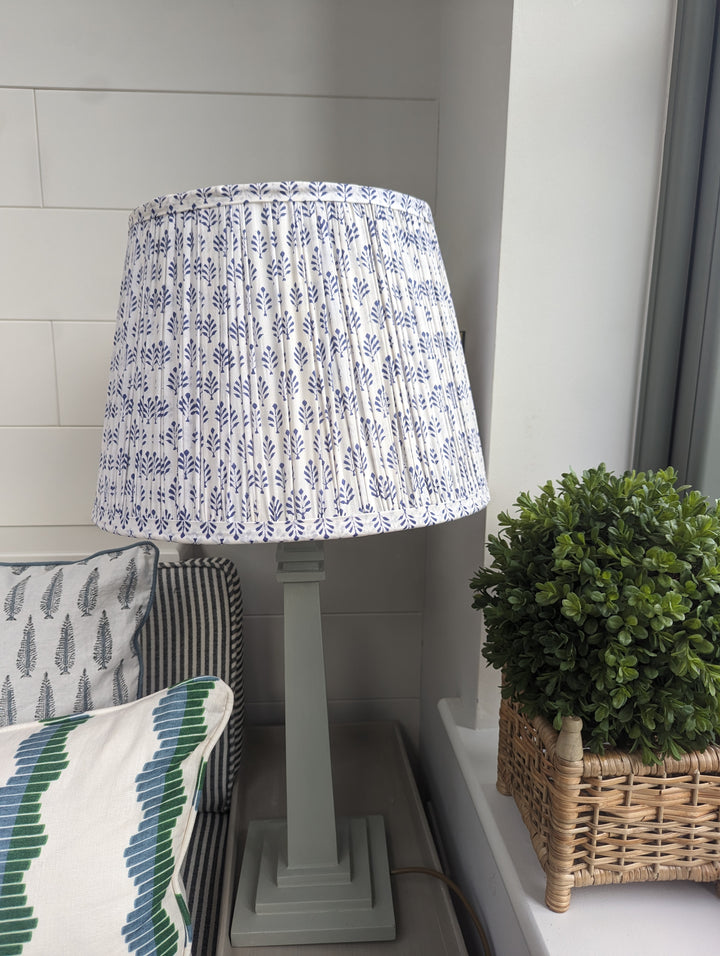 Sofia Blue Empire Pleated Lampshade