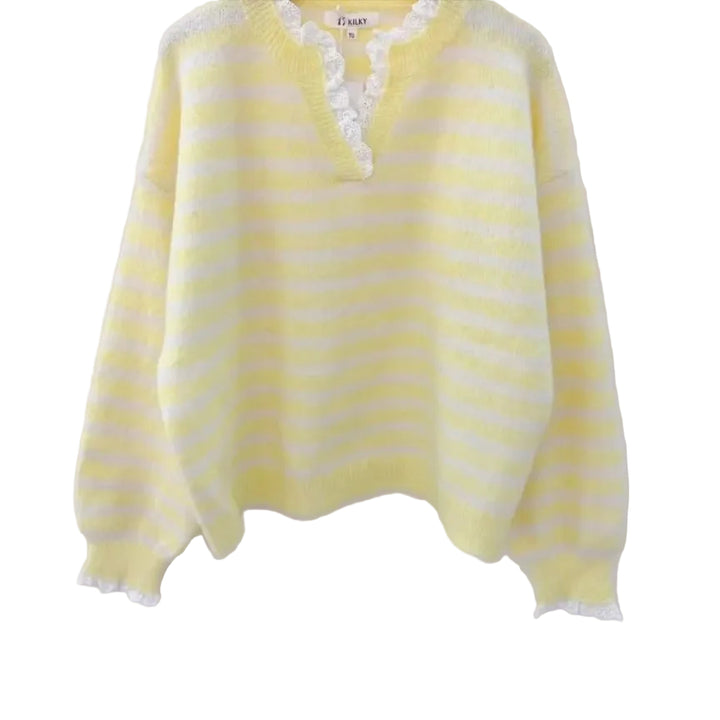 Stripe Super Soft Sweater-Jackets & Coats-LNH Edit