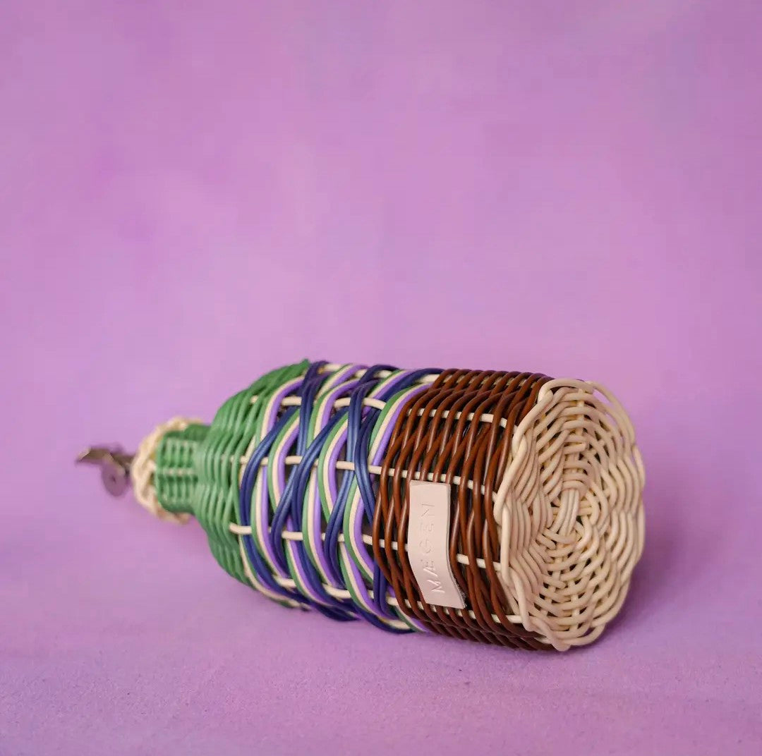 Brown/Green woven Oil Pourer
