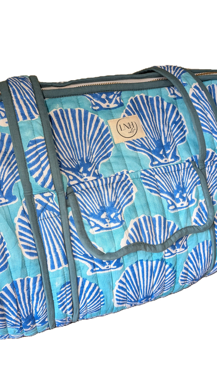 Blue Shell Large Duffle Bag