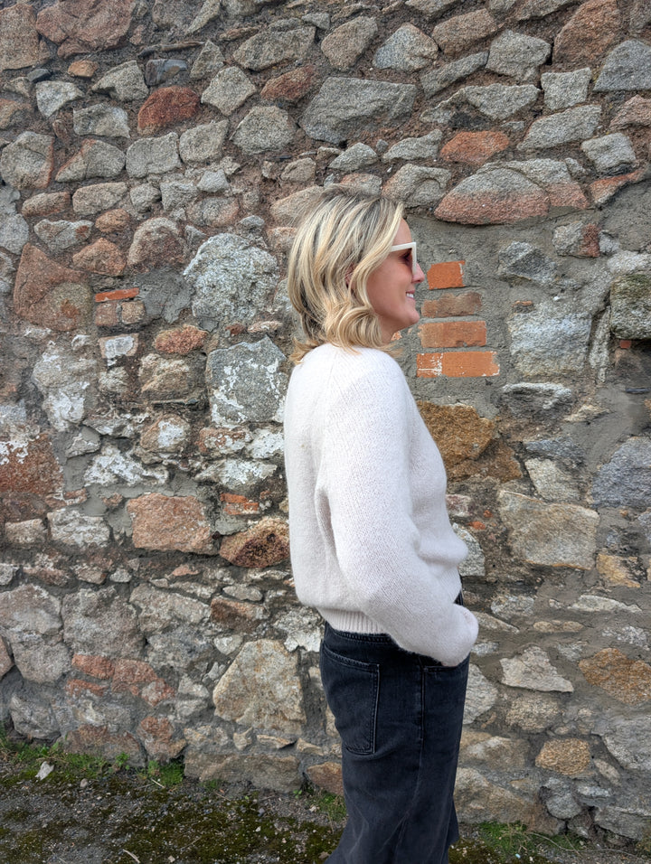 Mohair V Neck Knitted Sweater