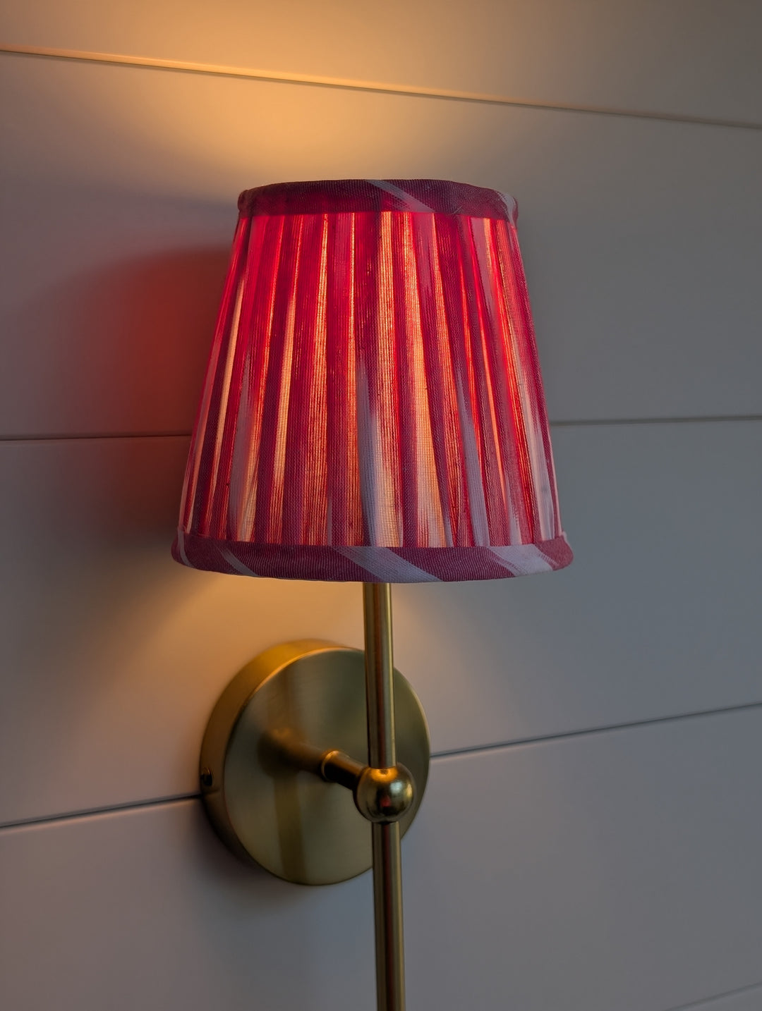 Pink Ikat Pleated Lampshade-Lampshades-LNH Edit