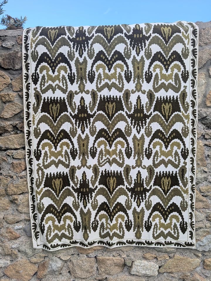 Suzani 023, Khaki Ikat