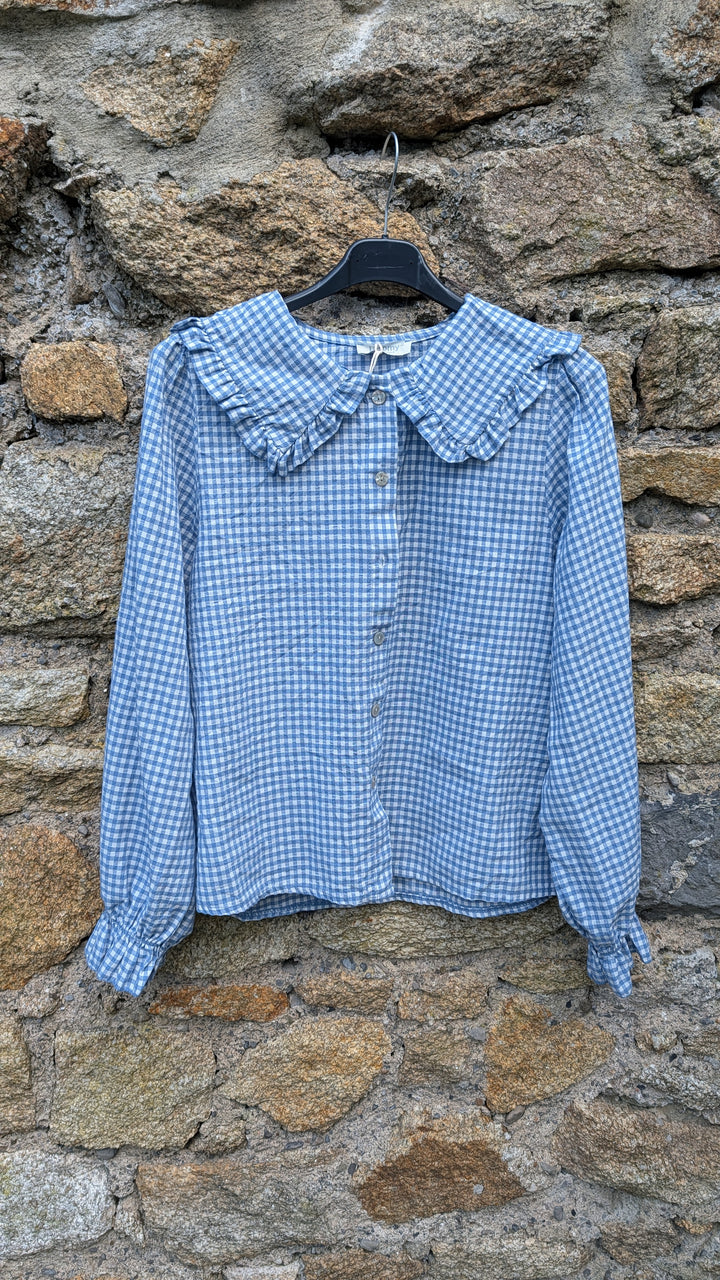 Blue gingham Blouse-Shirts & Tops-LNH Edit