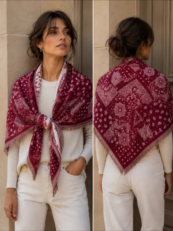 Large 2 in 1 Red Scarf