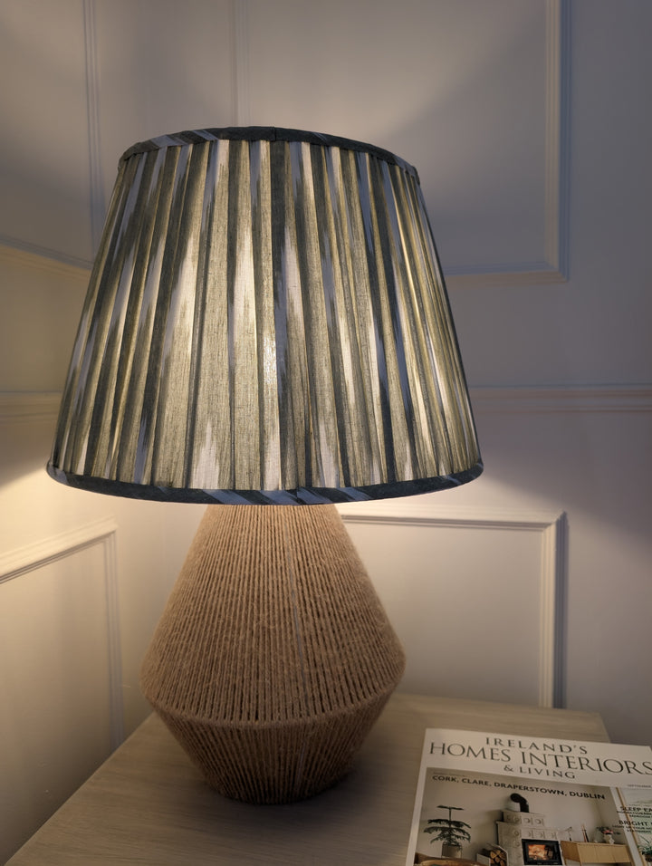 Green Ikat Pleated Lampshade-Lampshades-LNH Edit