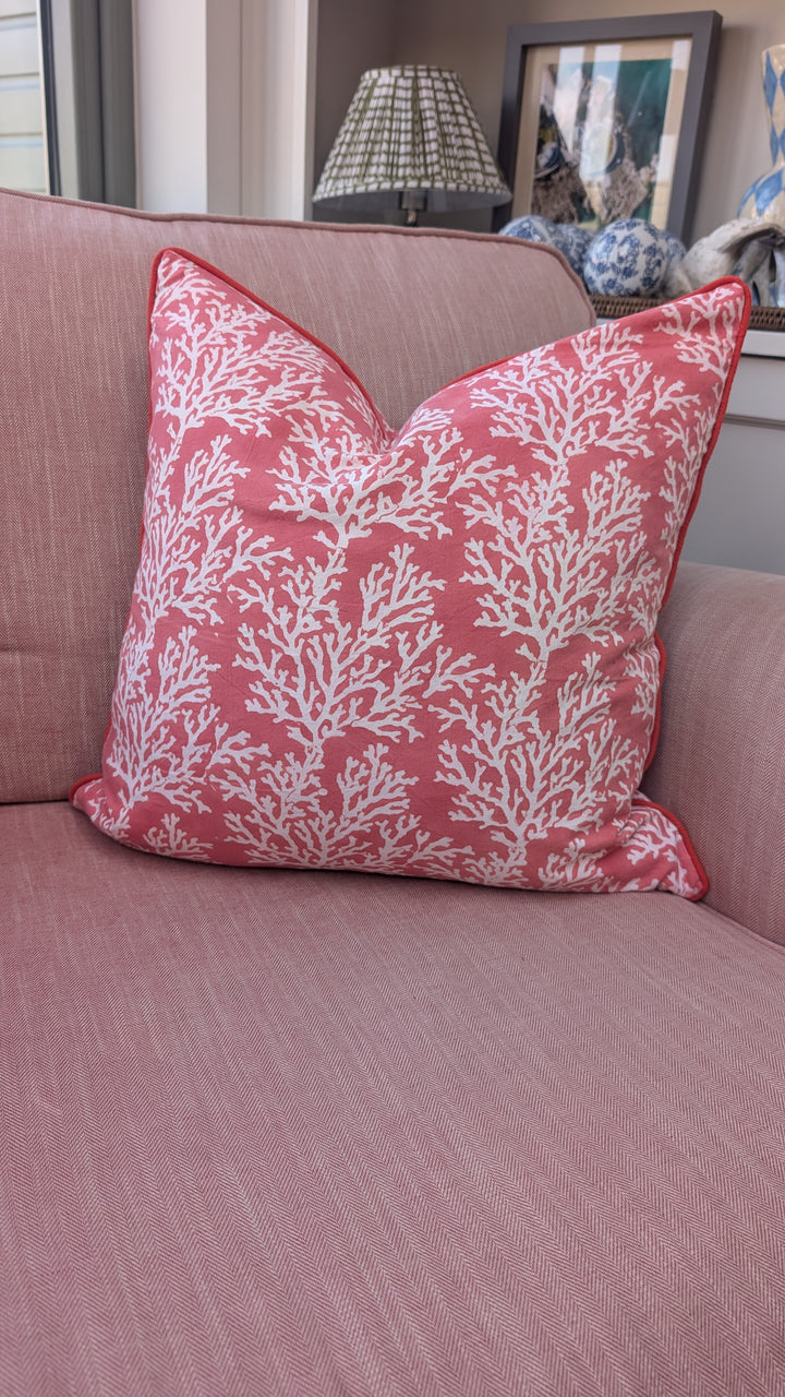 Coral Cushion Cover Coral