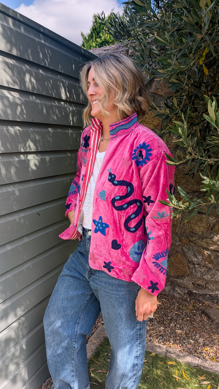 Embroidered Velvet Suzani Jacket | No. 075
