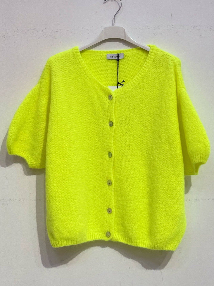 Neon Short Sleeve Mohair Cardi--LNH Edit