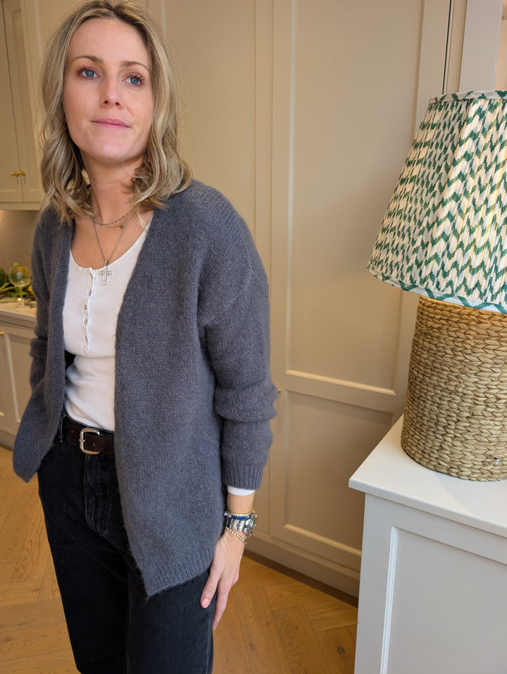 Grey Oversized cardigan