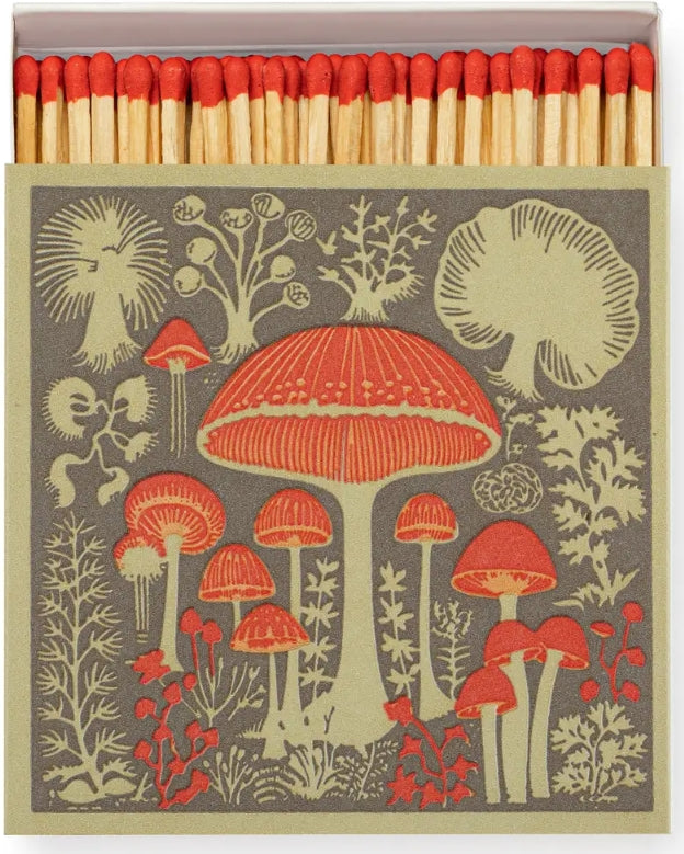 Mushrooms By Real, Fun, Wow!| Square - Safety Matches-Matches-LNH Edit
