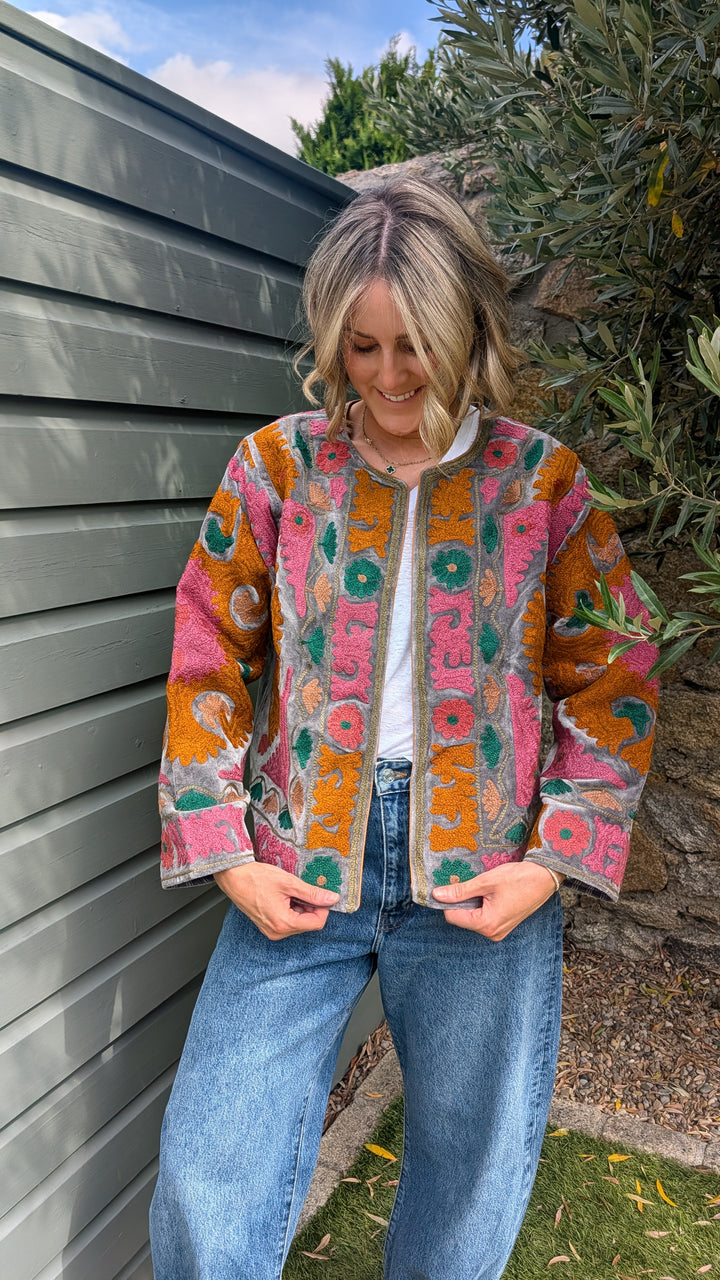 Embroidered Velvet Suzani Jacket | No. 070