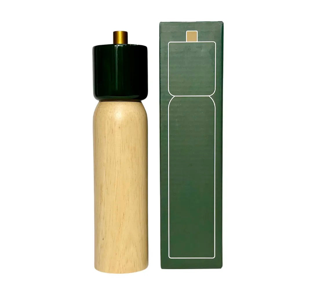 Salt/Pepper Grinder green and gold (Large)