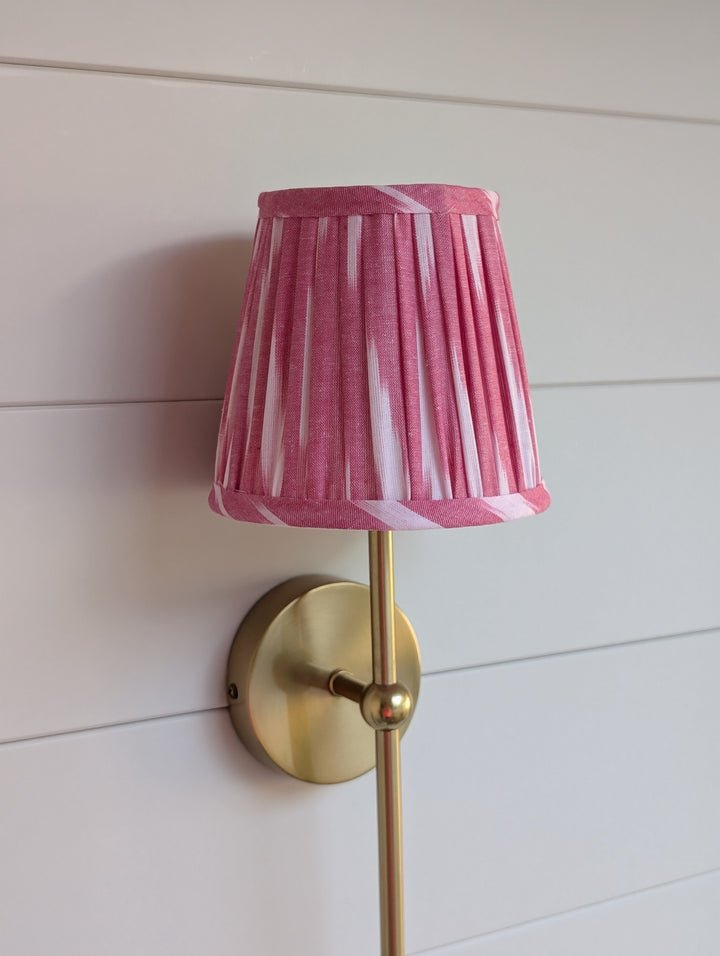 Pink Ikat Pleated Lampshade-Lampshades-LNH Edit