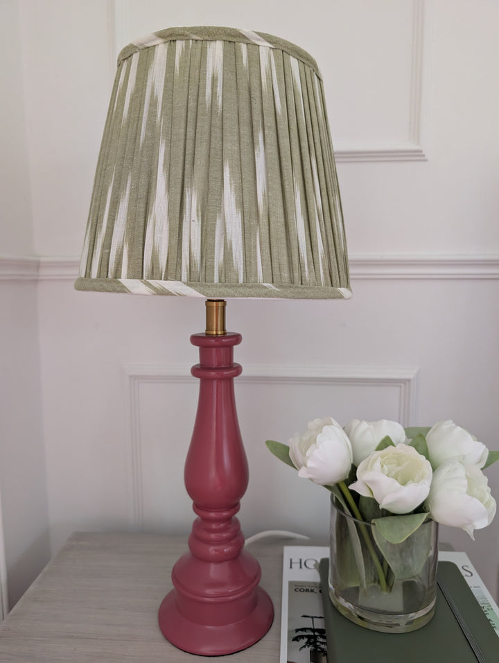 Green Ikat Pleated Lampshade-Lampshades-LNH Edit