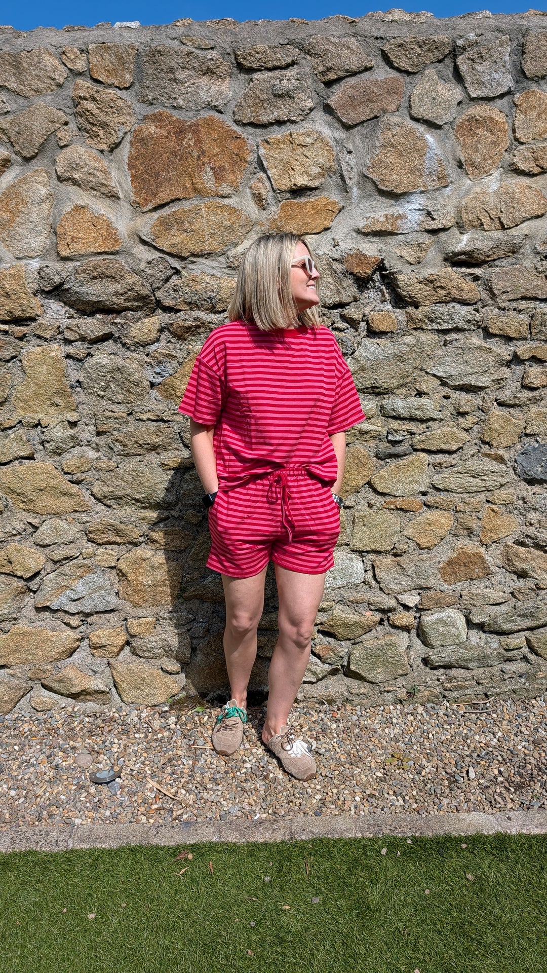 Red Stripe T Shirt Set--LNH Edit